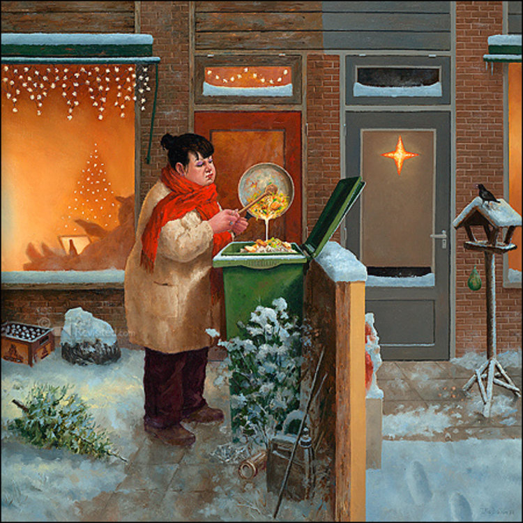 Art Revisited kerstkaart Christmas leftovers - Marius van Dokkum