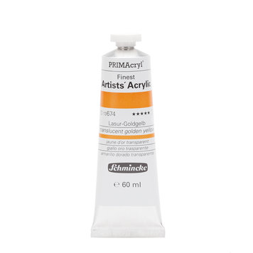 Schmincke 674 transparent golden yellow (Lasur) - PRIMAcryl - 60ml