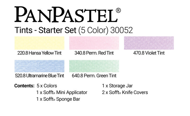 PanPastel (Golden) Tints starter set (5) + sofft tools