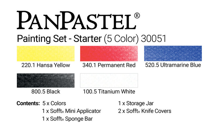 PanPastel (Golden) Painting starter set (5) + sofft tools