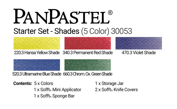 PanPastel (Golden) Shades starter set (5) + sofft tools