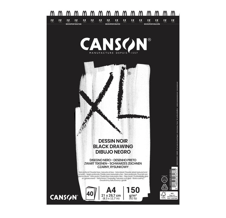 Canson XL Dessin Noir zwart tekenpapier