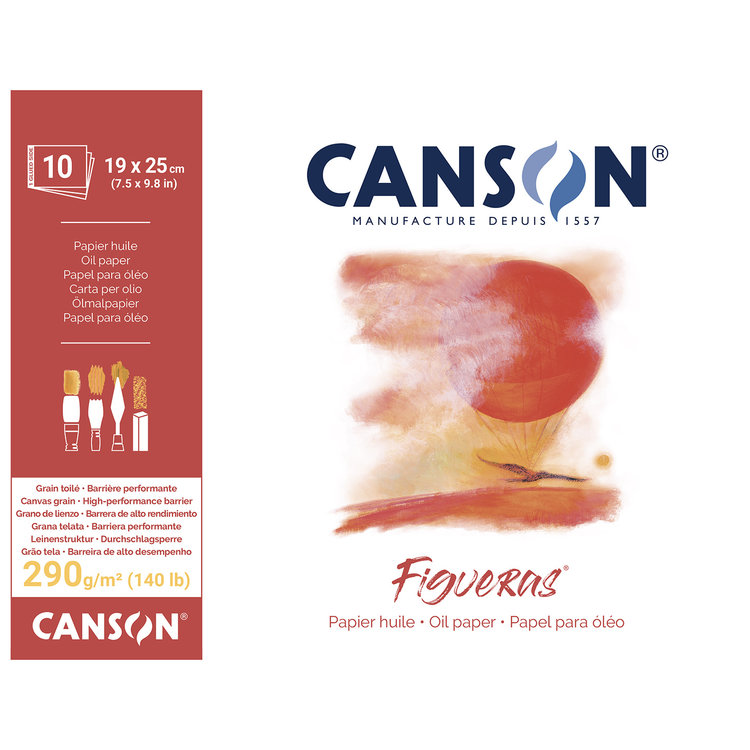 Canson Figueras olieverf papier blok (1-zijdig gelijmd)