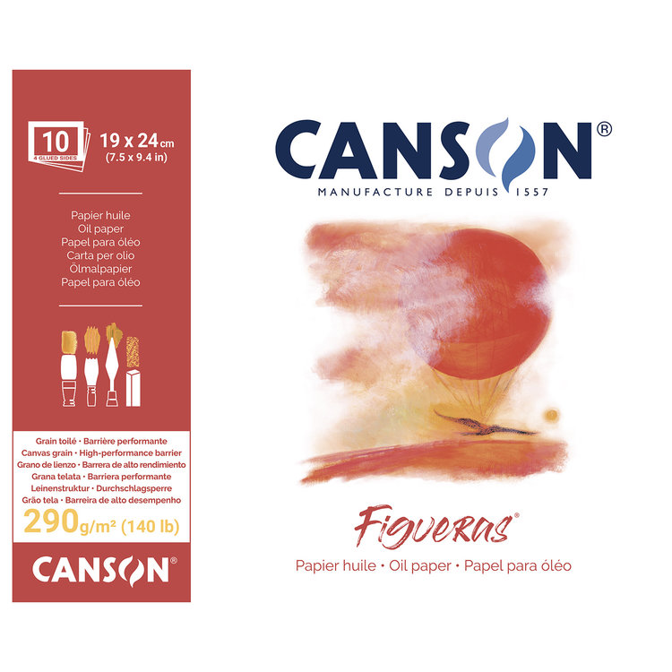 Canson Figueras olieverf papier blok (4-zijdig gelijmd)