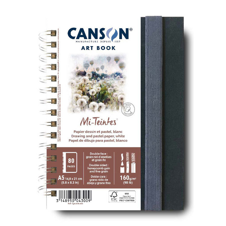 Canson Art Book Mi-Teintes A5 spiraal gebonden schetsboek