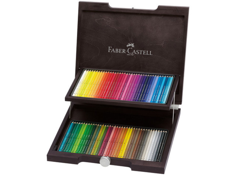 Faber Castell Polychromos houten kist met 72 kleurpotloden