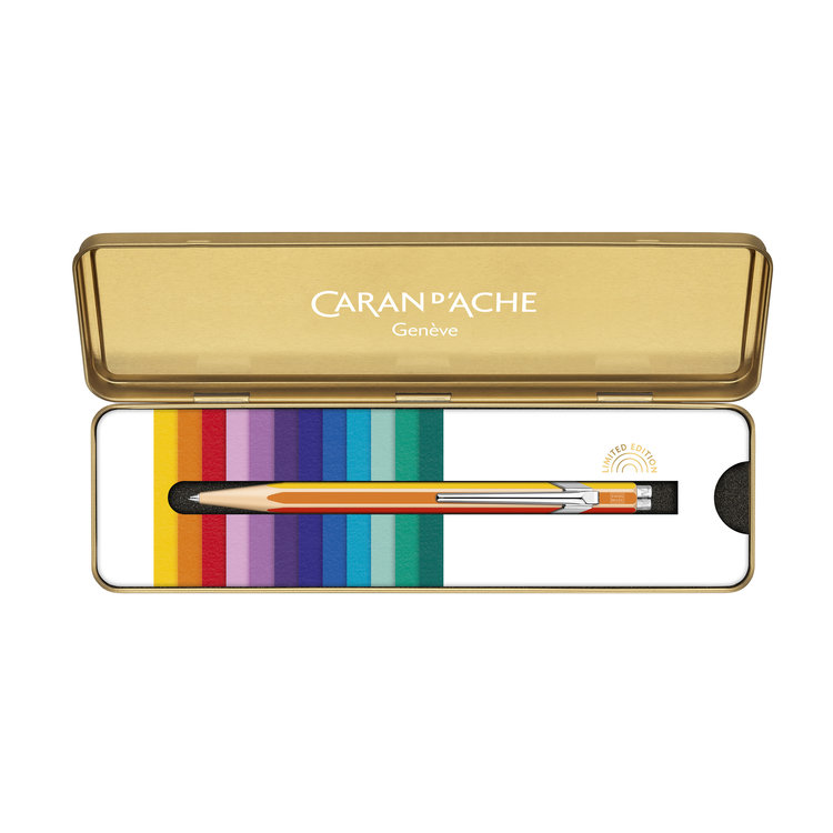 Caran d'Ache (schrijfwaren) design balpen (849) geel/oranje/violet