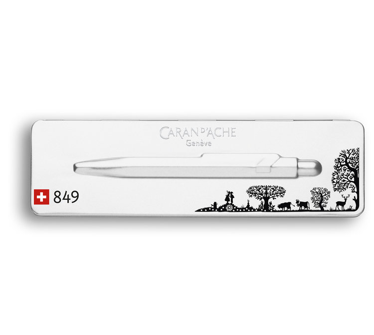 Caran d'Ache (schrijfwaren) balpen 'paper cut' in blik