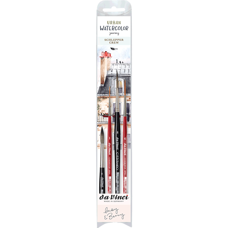 DaVinci Urban aquarelpenselen set - 4 sleepers