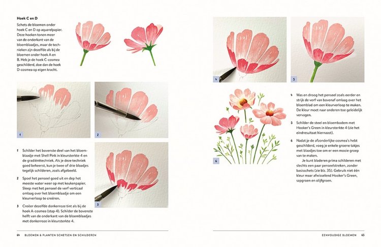 Librero bloemen en planten  schetsen en schilderen - Kyehyun Park