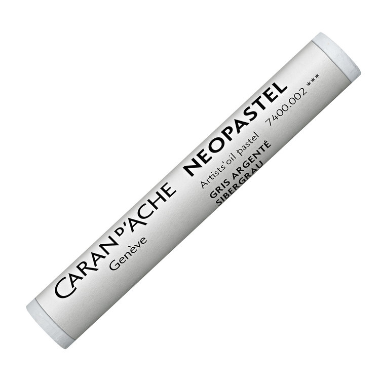 Caran d'Ache 002 silver grey - Neopastel (oliepastel)
