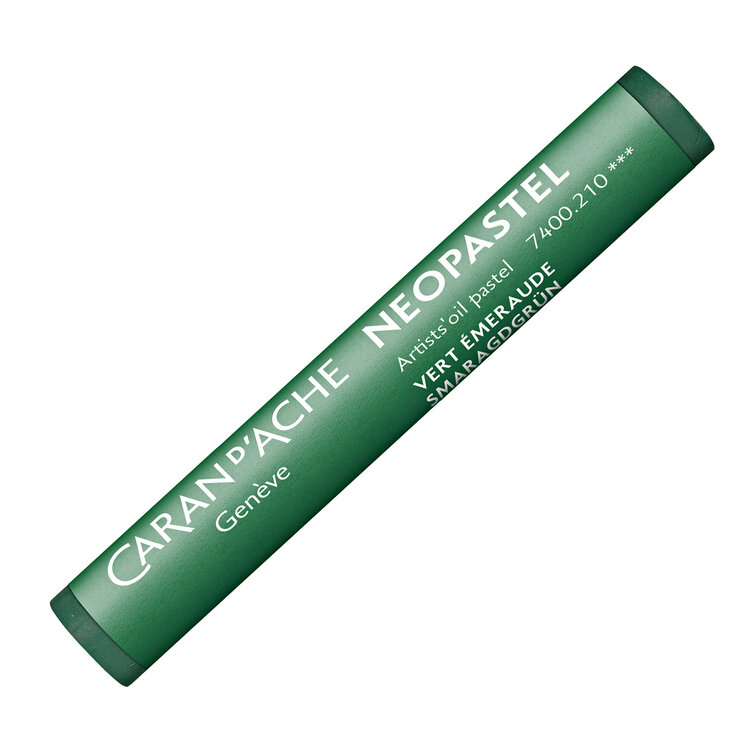 Caran d'Ache 210 emerald green - Neopastel (oliepastel)