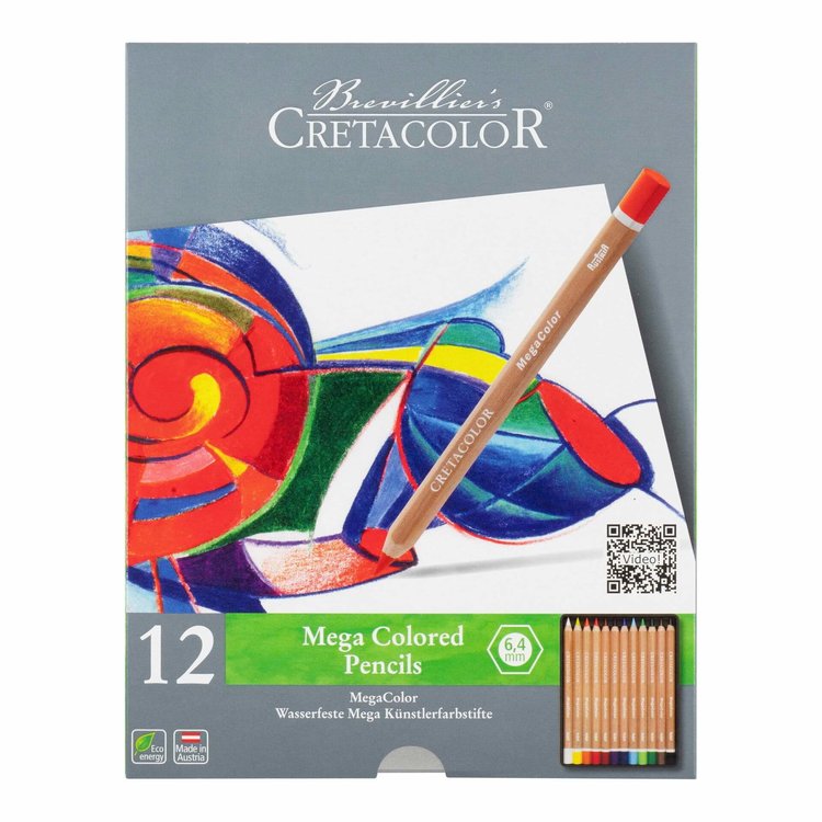 CretaColor Mega Colored Pencils in blik