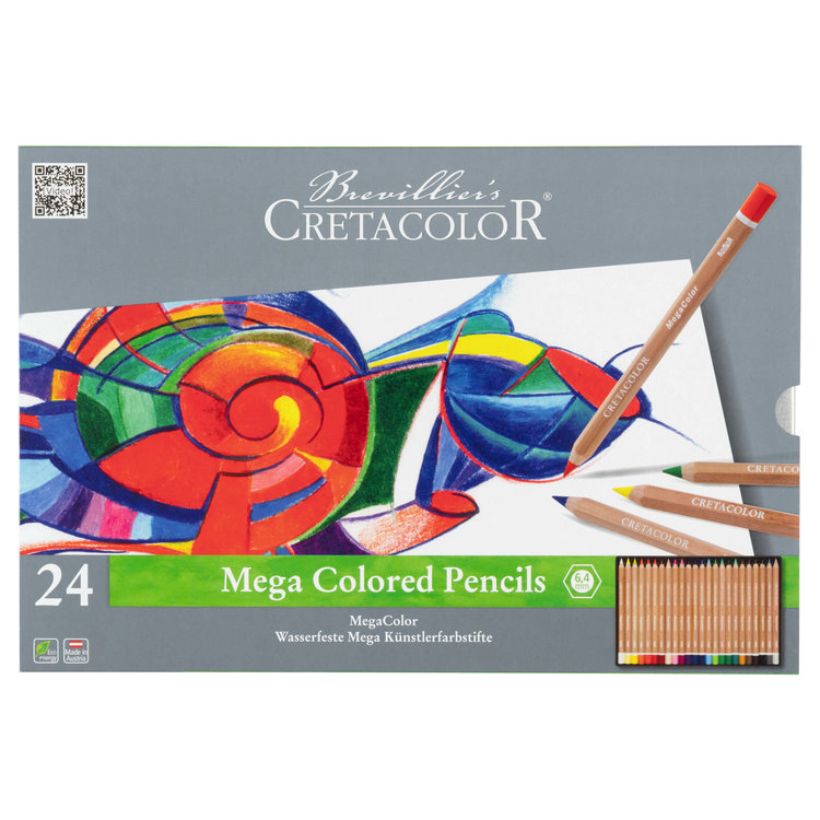 CretaColor Mega Colored Pencils in blik