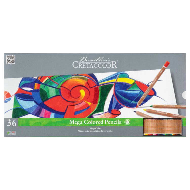 CretaColor Mega Colored Pencils in blik