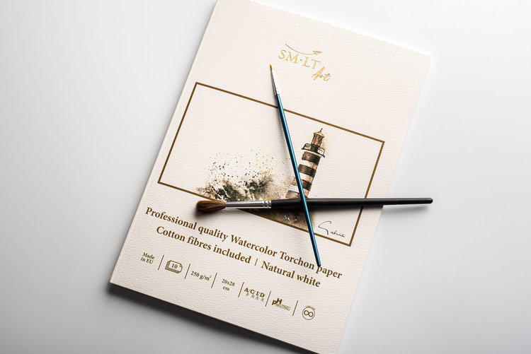 SM.LT Art aquarel papier ruw torchon - booklet / schrift