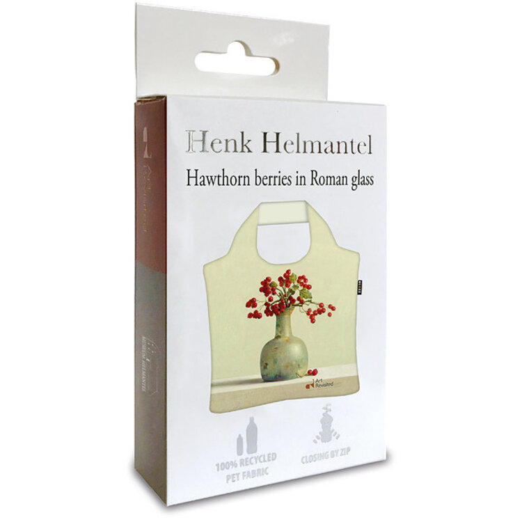 Art Revisited boodschappentas shopper Henk Helmantel - hawthorn berries in roman glass