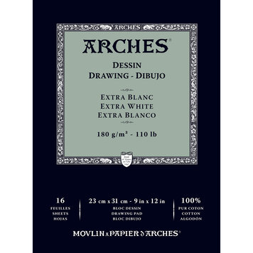 Arches Dessin schetsblok extra wit