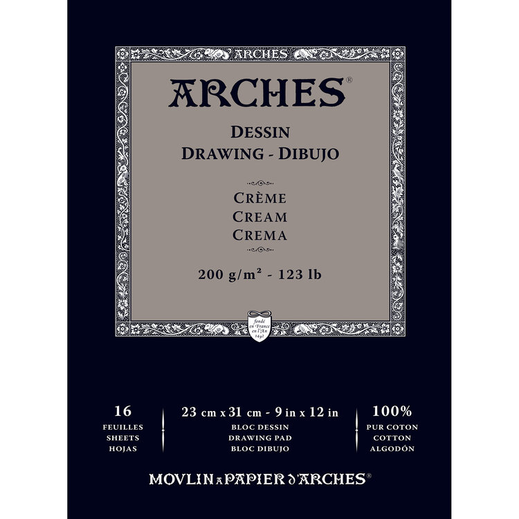 Arches Dessin schetsblok crème