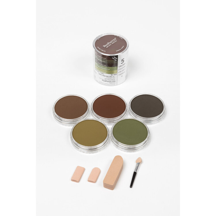 PanPastel (Golden) Earth Colors starter set (5) + sofft tools