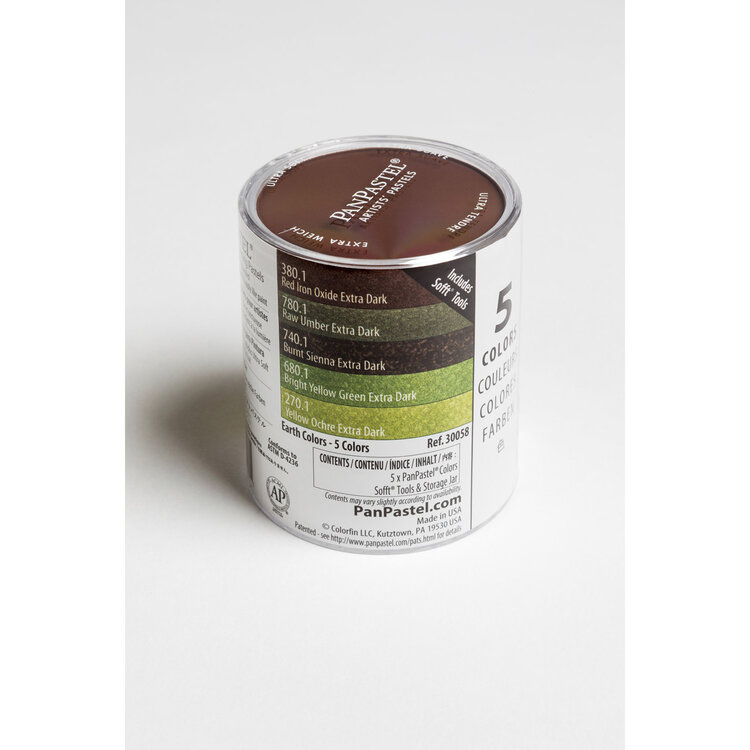 PanPastel (Golden) Earth Colors starter set (5) + sofft tools
