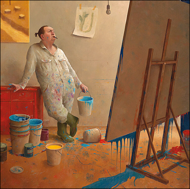 Art Revisited kunstkaart Marius van Dokkum - het experiment