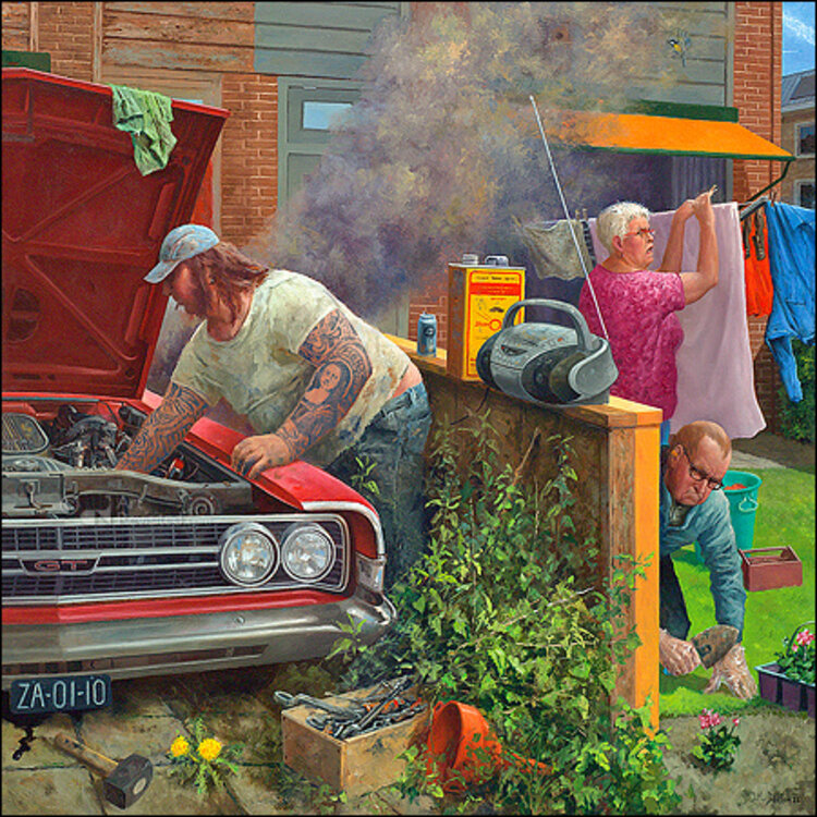 Art Revisited kunstkaart Marius van Dokkum - spring breeze