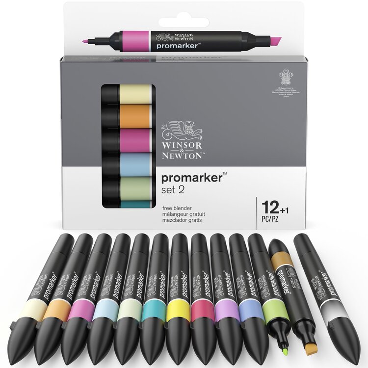 Winsor & Newton promarker set 12+1 (set 2)