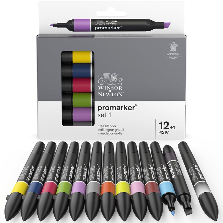 Winsor & Newton promarker set 12+1 (set 1)
