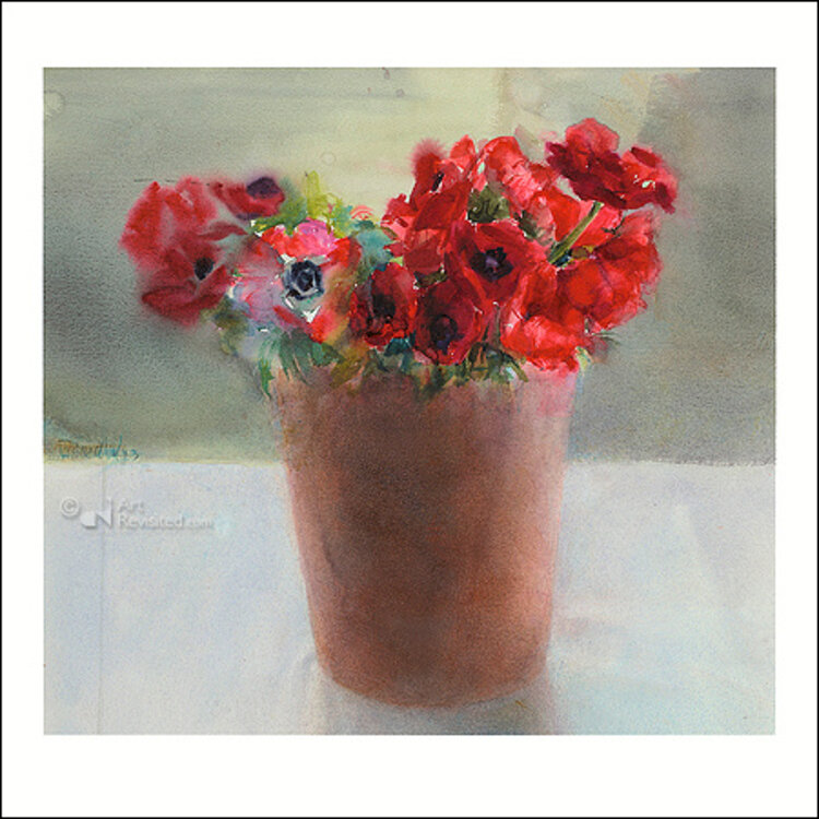 Art Revisited Dorry van de Winkel - rode anemomen