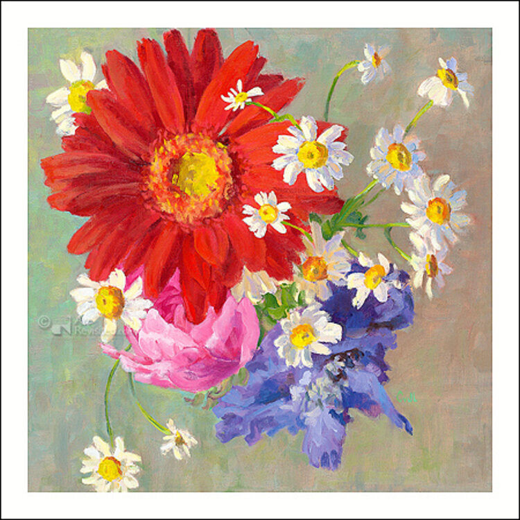 Art Revisited kunstkaart Claartje van der Linden - huwelijksbloemen