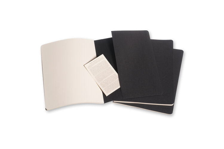 Moleskine Cahiers collection notitieboek - set 3 journals 19x25 cm (met lijntjes)