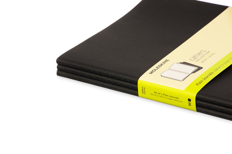 Moleskine Cahiers collection notitieboek - set 3 journals 19x25 cm (met lijntjes)