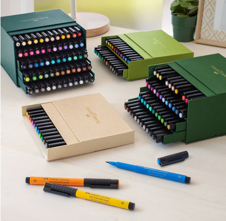 Faber Castell Pitt Artist brushpen lichtgroene studiobox 24 stuks