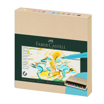 Faber Castell Pitt Artist brushpen beige studiobox 12 stuks