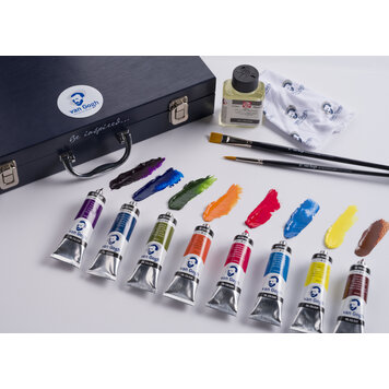 Van Gogh kist met 12 tubes olieverf starter box XL