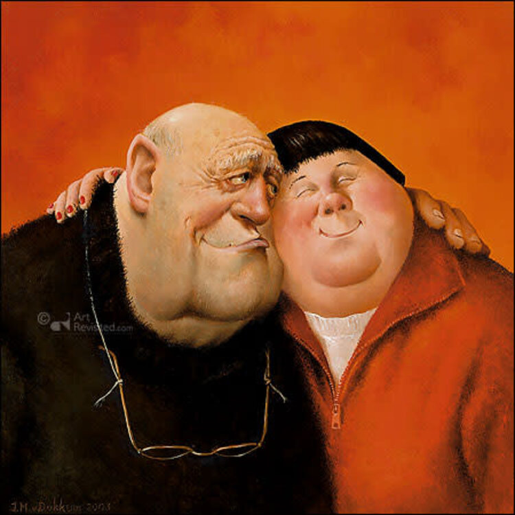 Art Revisited kunstkaart Marius van Dokkum - knuffel