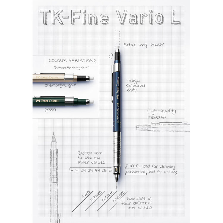 Faber Castell vulpotlood TK-fine  VARIO - indigo