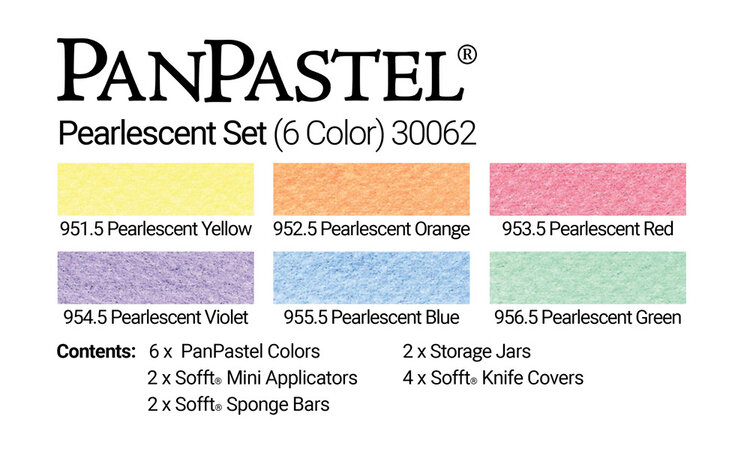 PanPastel (Golden) pearlescent set (6) + sofft tools