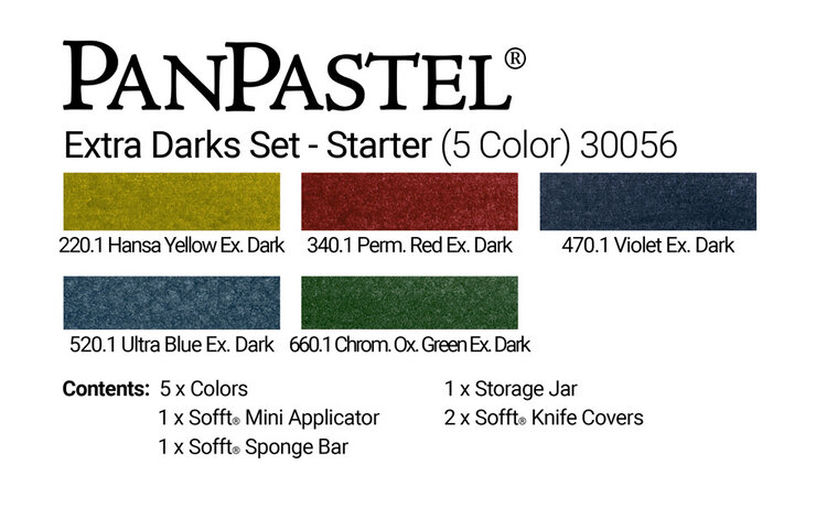 PanPastel (Golden) extra dark set (5) + sofft tools