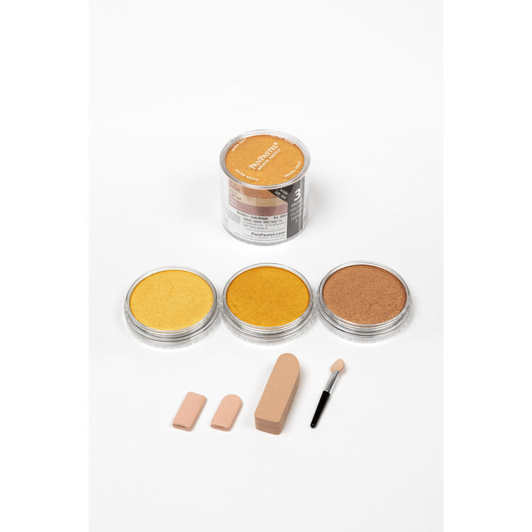 PanPastel (Golden) metallic starter set (3) + sofft tools