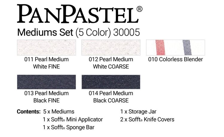 PanPastel (Golden) mediums set (5) + sofft tools