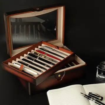 Lapis Bard Hemingway cognac leder tray