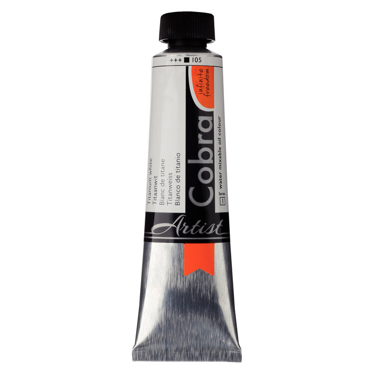Cobra Artist 105 Artist (watervermengbare) olieverf 150ml - titaanwit