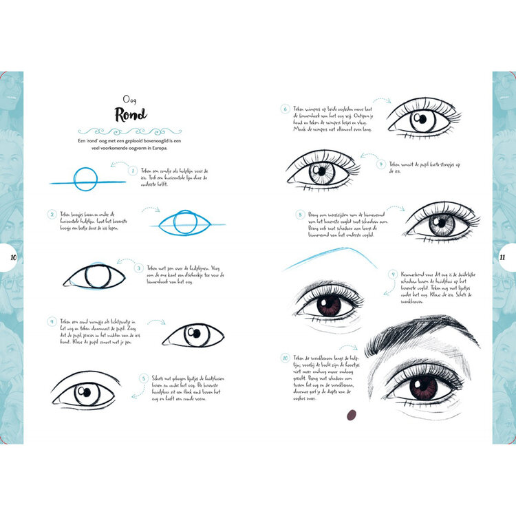 Librero gezichten tekenen in 10 stappen - Justine Lecouffe