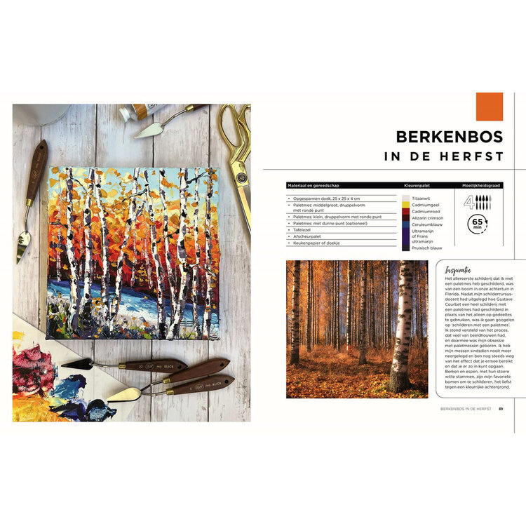 Librero impasto technieken - schilderen met paletmes - Lisa Elley