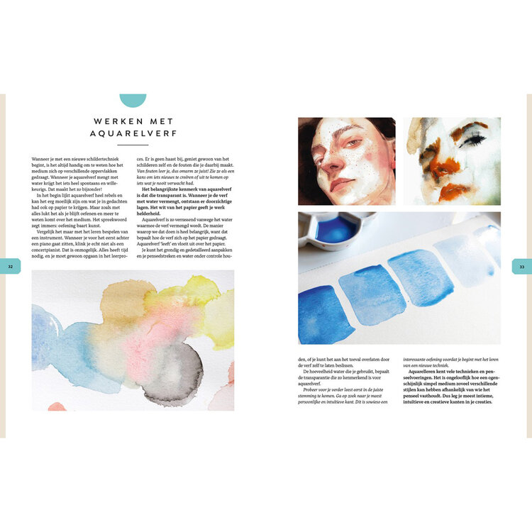 Librero boek creatieve portretten in aquarel