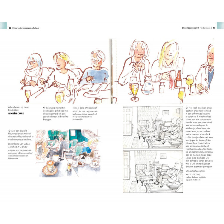 Librero expressieve mensen schetsen - Roisin Cure