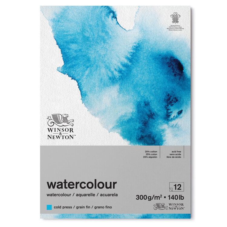 Winsor & Newton aquarelpapier Classic (300) 1-zijdig, 25% katoen