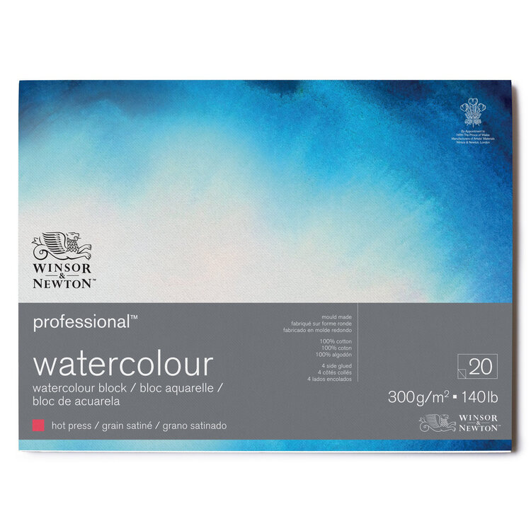 Winsor & Newton aquarelpapier PRO hot pressed 100% katoen